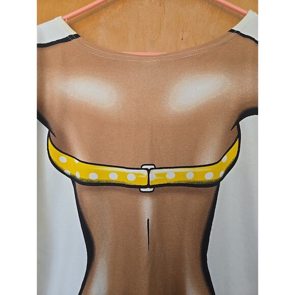 Vtg Body Dreams Swimsuit Bikini Cover Up Shirt OSFM 90s USA - Picture 5 of 5